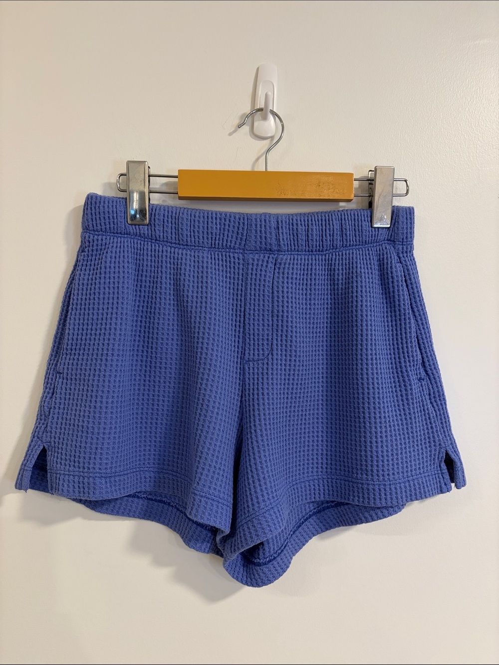 aerie Periwinkle Waffle-Knit Athletic Shorts